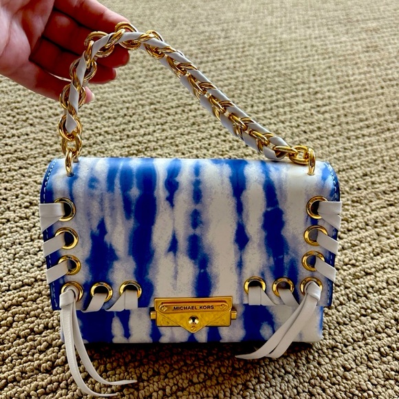Michael Kors Cece Small Tie-Dye Bag - Oxford Blue - Picture 1 of 5